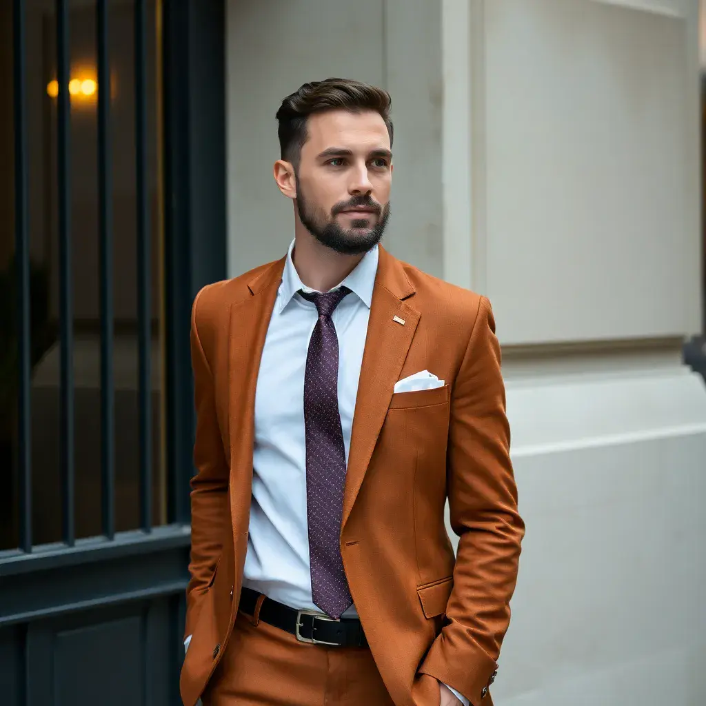 Man in brown suit